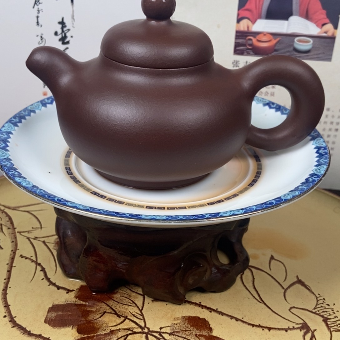 紫砂茶壶四号井底槽清240容量宜兴紫砂壶