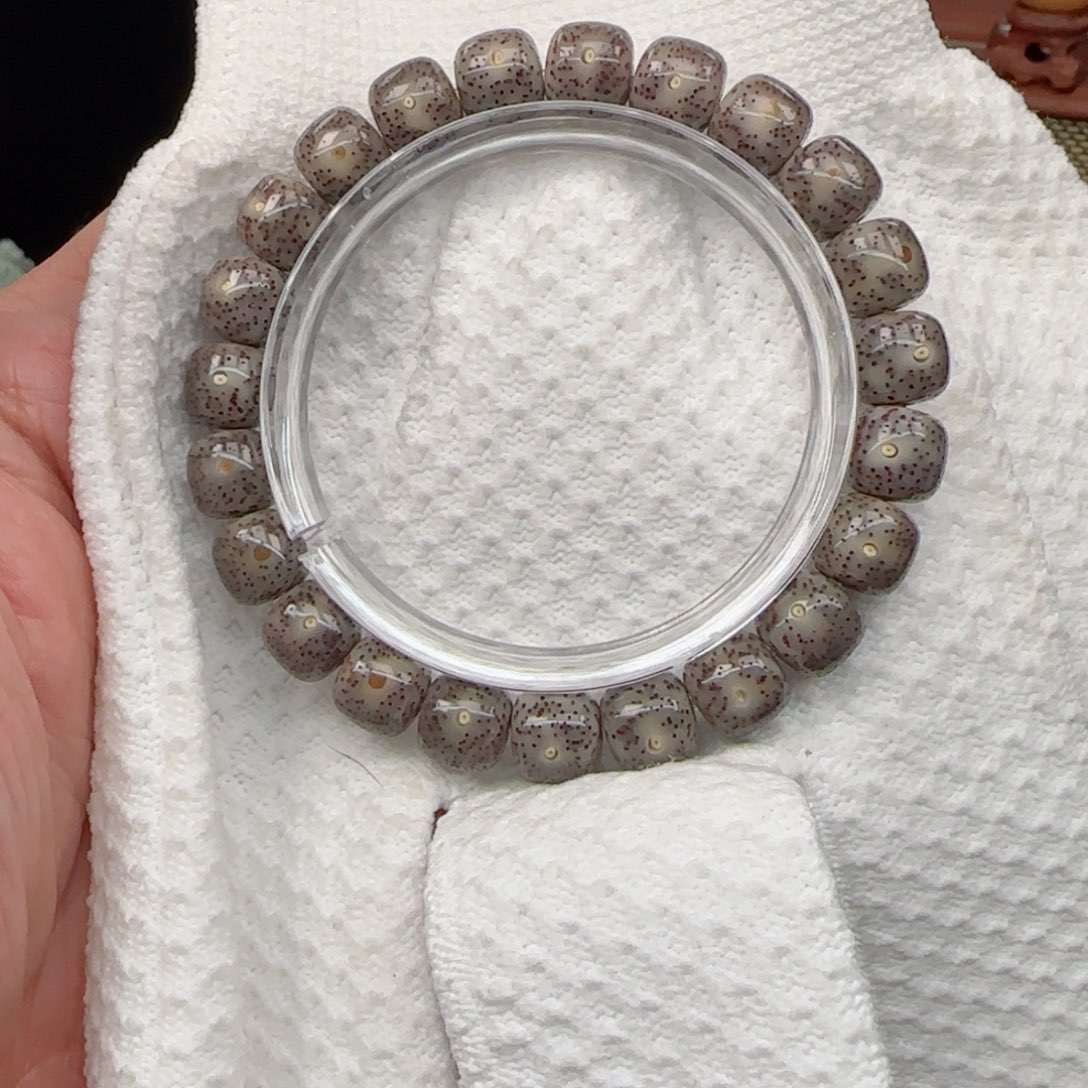 星月菩提手串糯冰灰冰10*9