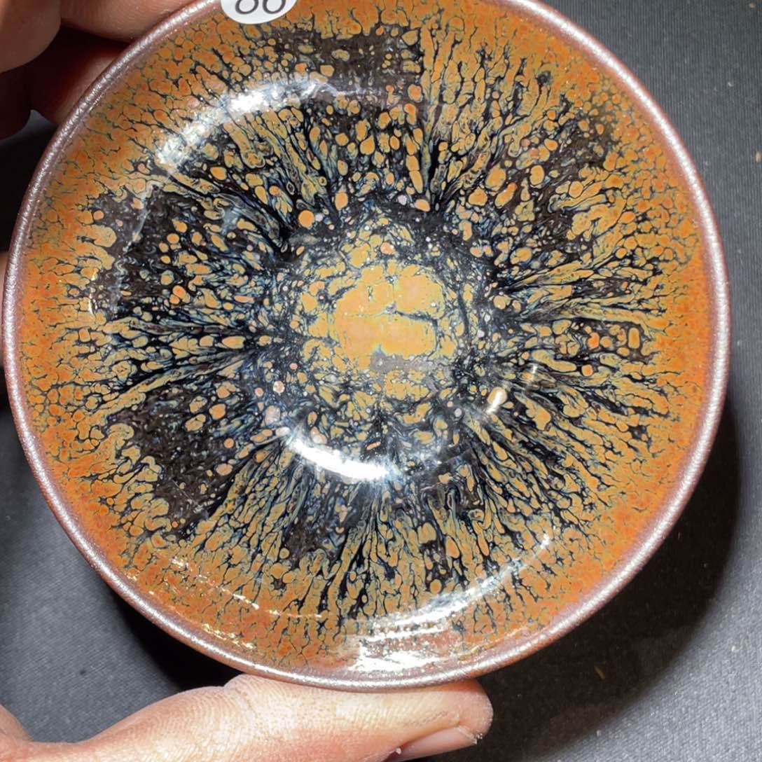 茶盏龙窑柴烧老黄甄选86