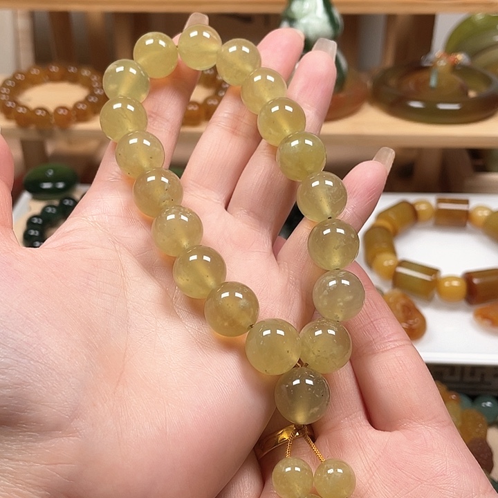 蛇纹石玉手链未镶嵌