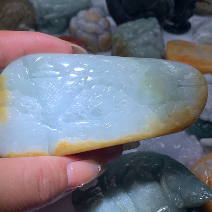 翡翠未镶嵌颈饰保真天然A货翡翠