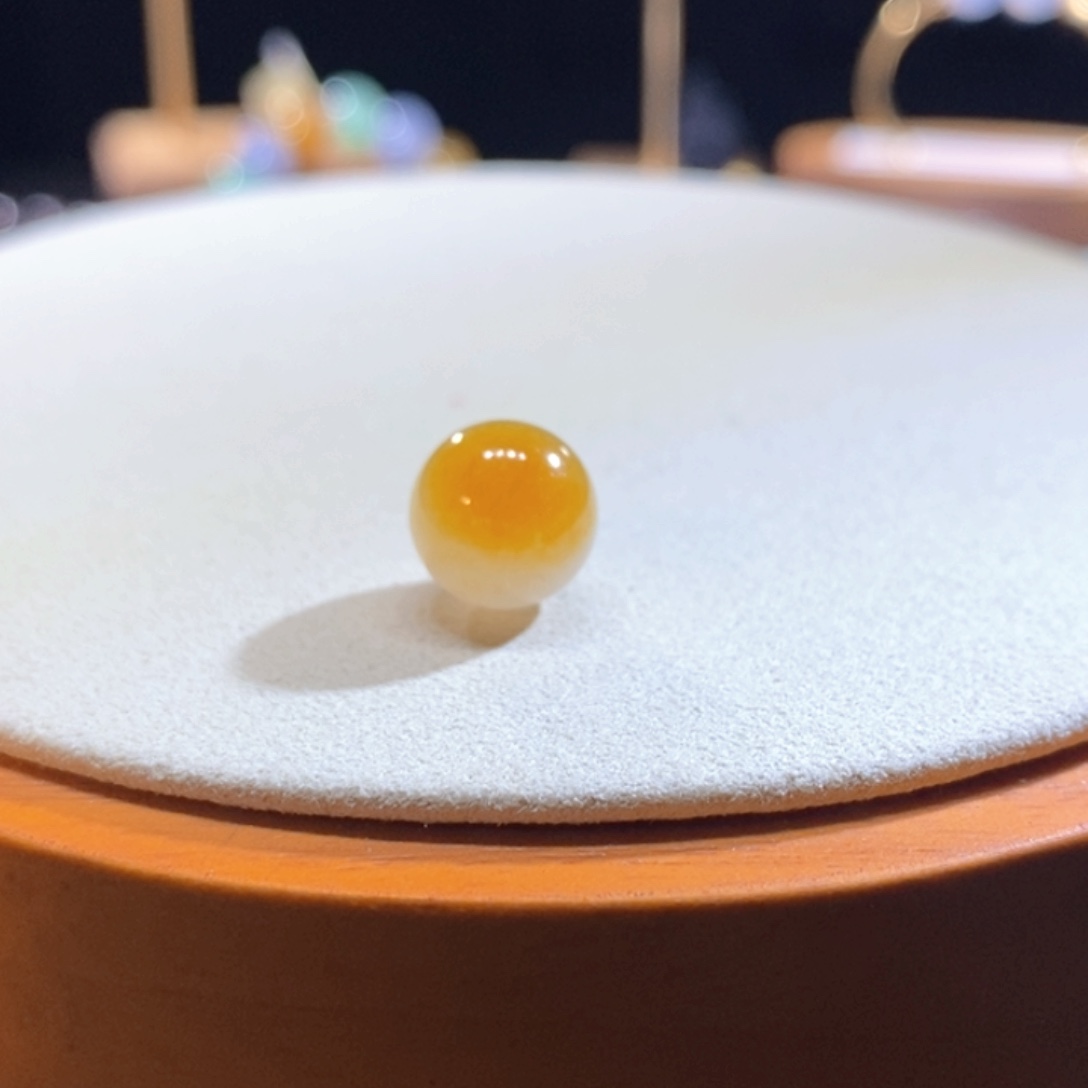 翡翠未镶嵌吊坠(不含链)翡翠鲜橙黄珠卡10.3m