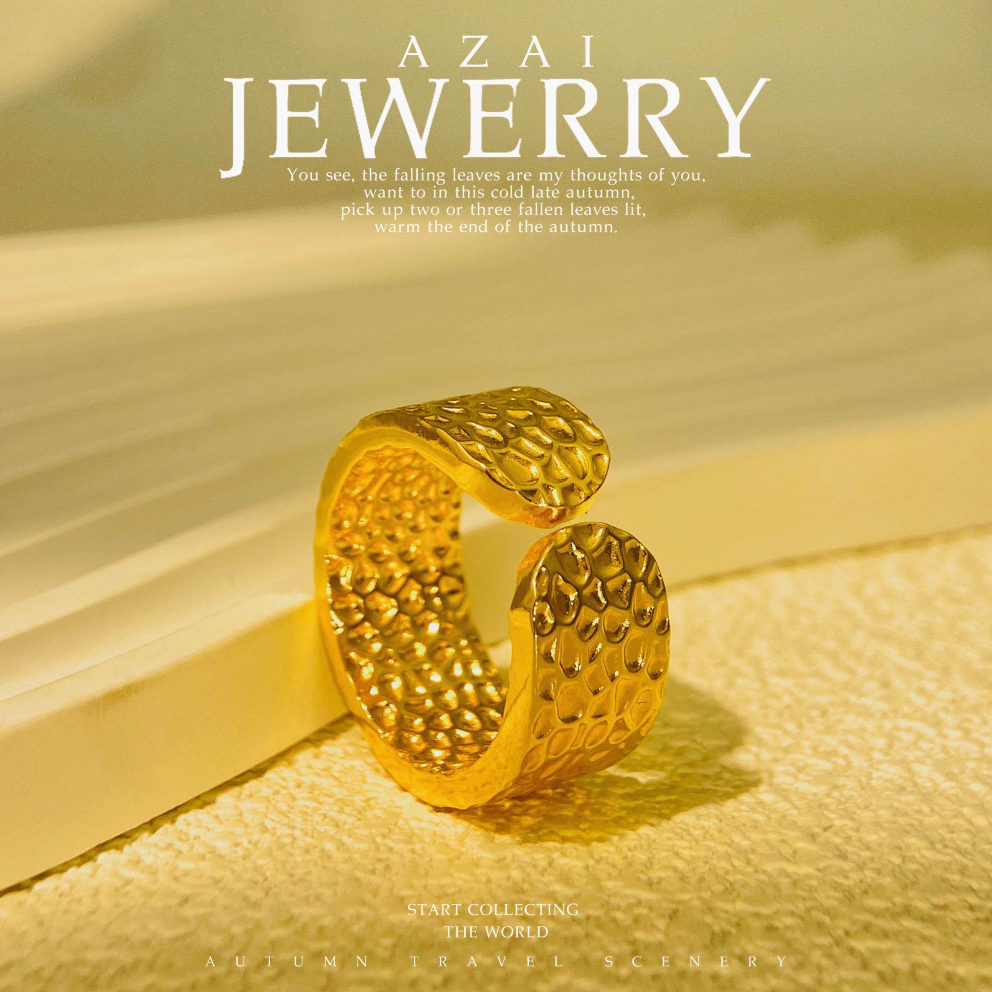 足银戒指 时尚精品男士霸气开口锤纹戒指