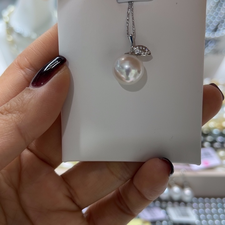 海水珍珠吊坠(不含链)银S925镶嵌