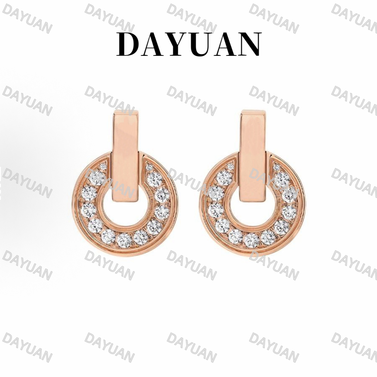 合金耳饰 精致小众金色B系列简约高奢定制百搭高级气质耳钉轻奢