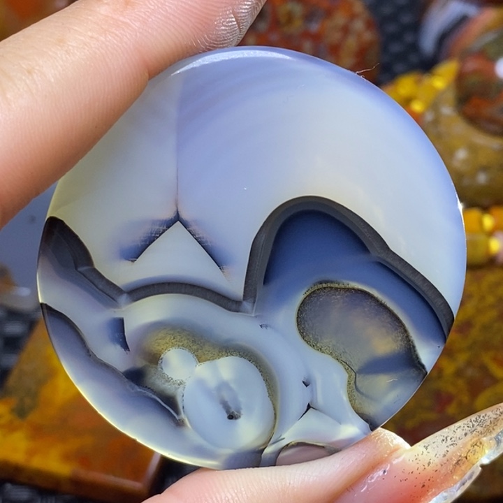 玛瑙/玉髓颈饰足银镀金镶嵌