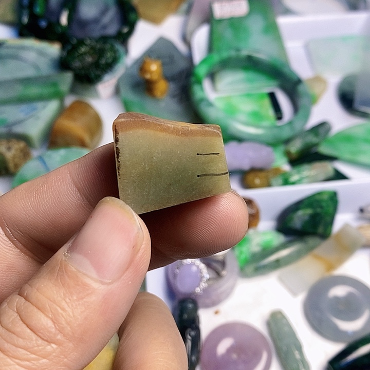 翡翠散珠天然翡翠A货挂件