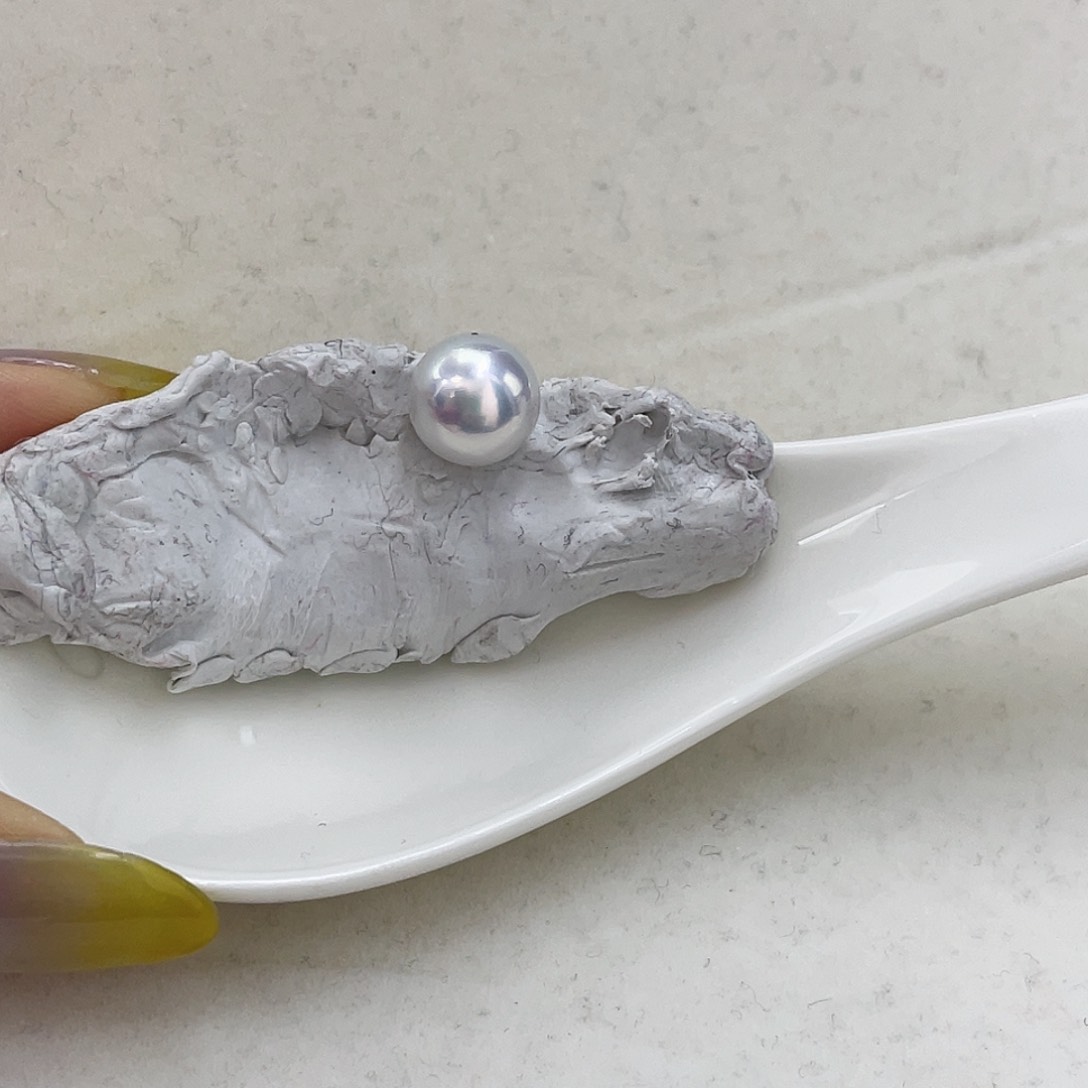 海水珍珠颈饰未镶嵌我**豆10-11mm澳白单珠