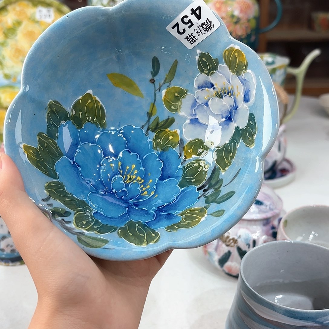 景德镇手绘高温釉下彩陶瓷茶具
