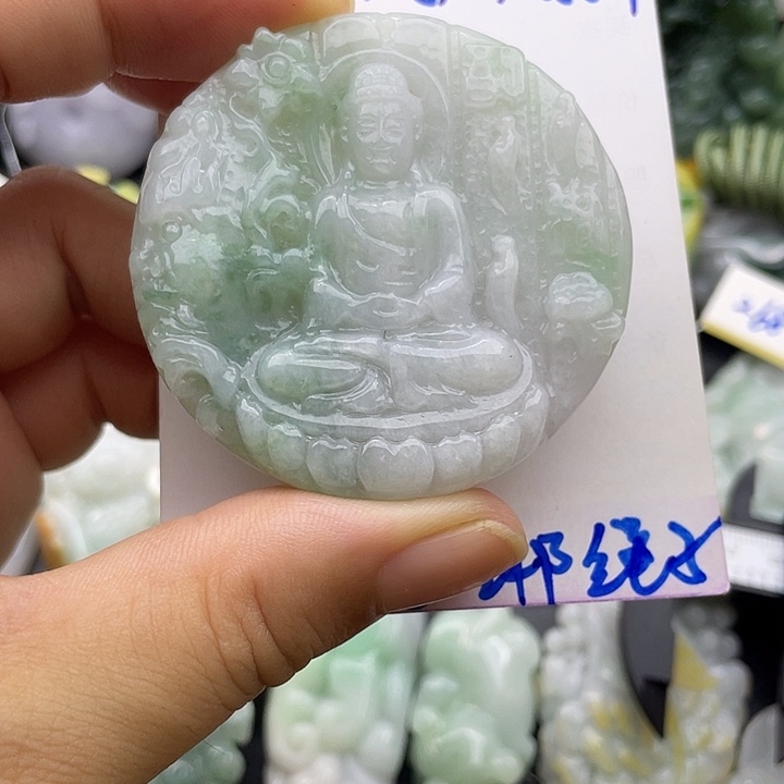 颈饰未镶嵌翡翠天然翡翠