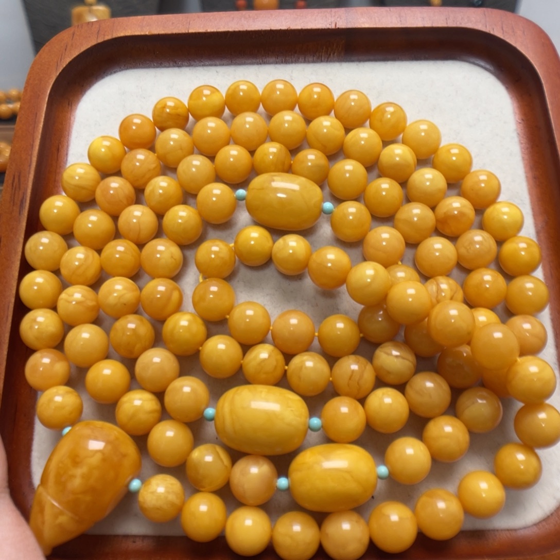 蜜蜡未镶嵌手串108