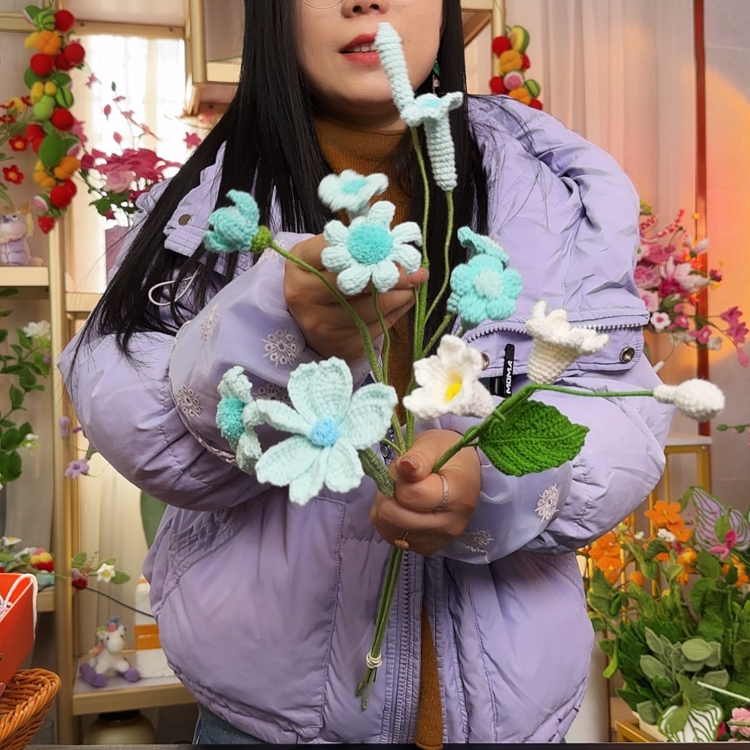 手工钩织设计花束