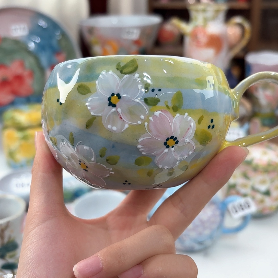 景德镇手绘高温釉下彩陶瓷茶具