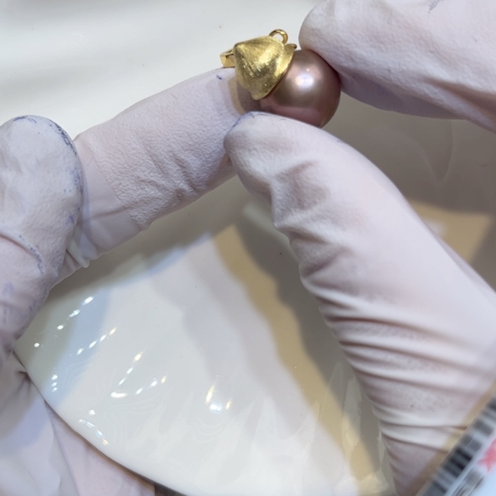 淡水珍珠耳饰银S925镶嵌