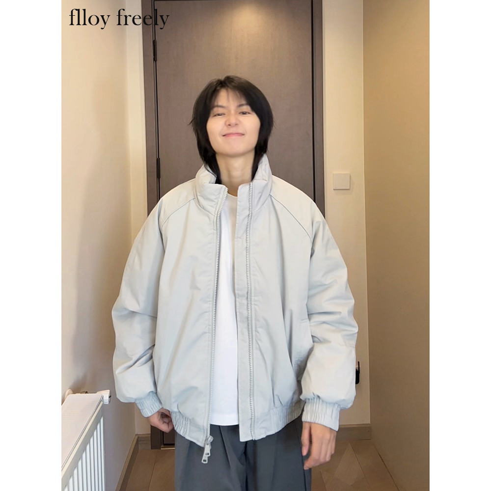 高品质三防美式工装立领情侣教练夹克保暖拉链棉服宽松型外套棉衣