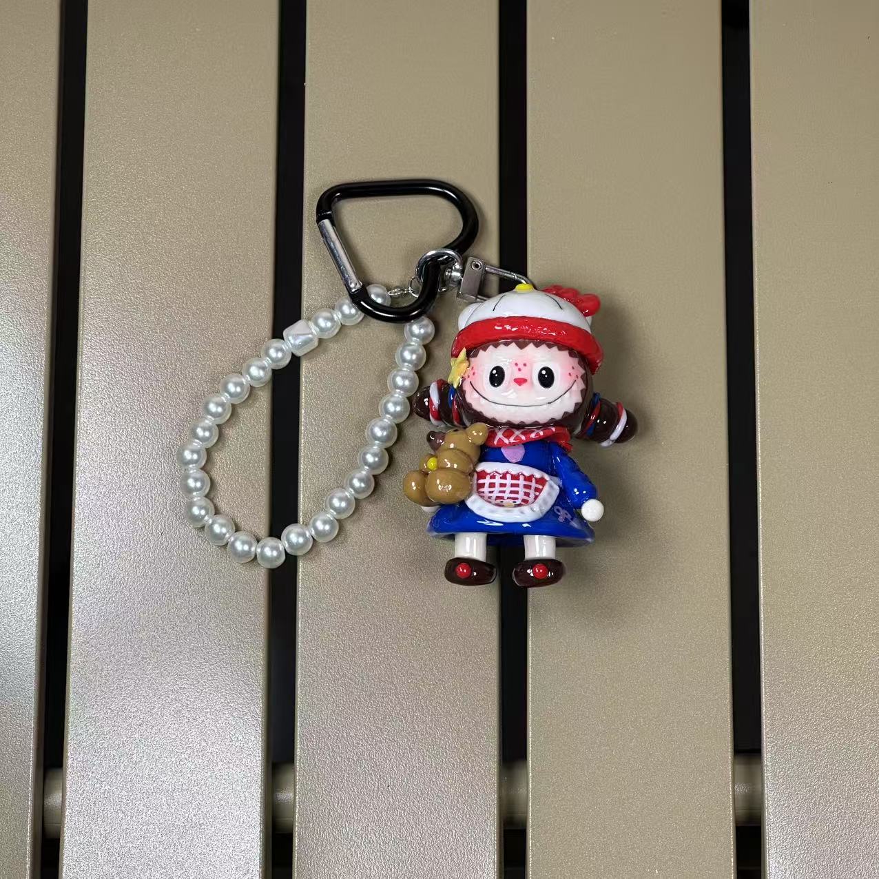 B9-布布Kitty抱抱熊款粘土包包手机挂扣钥匙扣