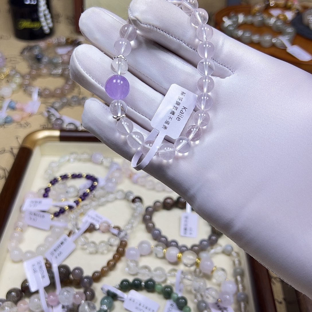 水晶手链合金水晶手串手链