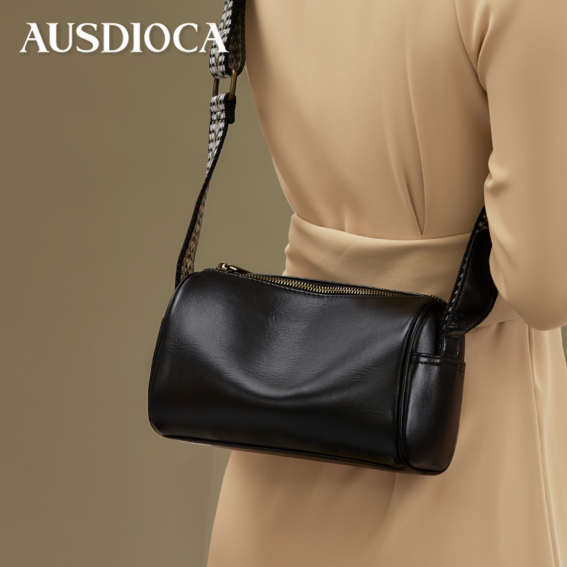 真皮包包女2025新款时尚枕头包休闲女士斜挎包头层牛皮软皮单肩包