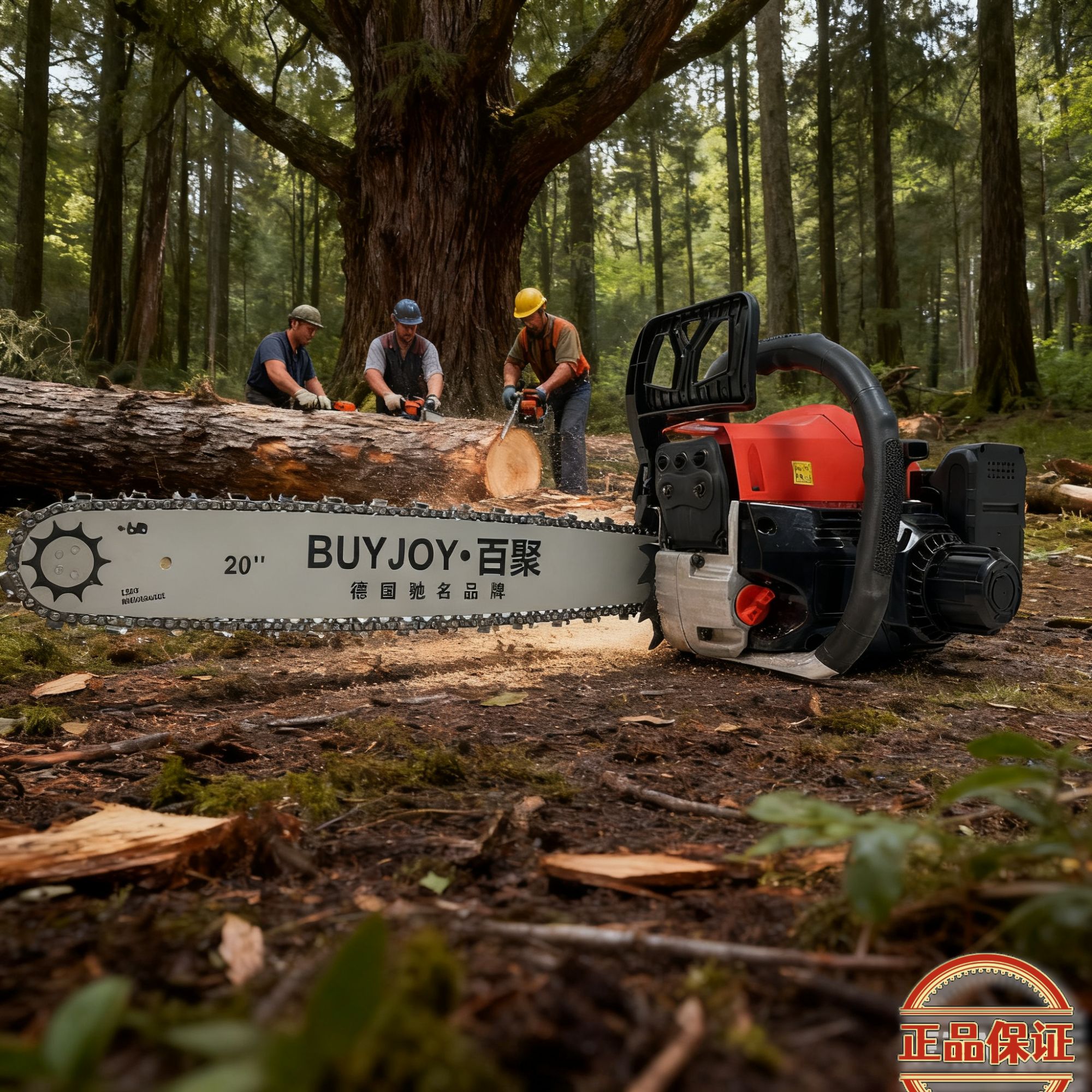 电启动德国BUYJOY-860大功率汽油锯高转速专业伐木砍树好启动