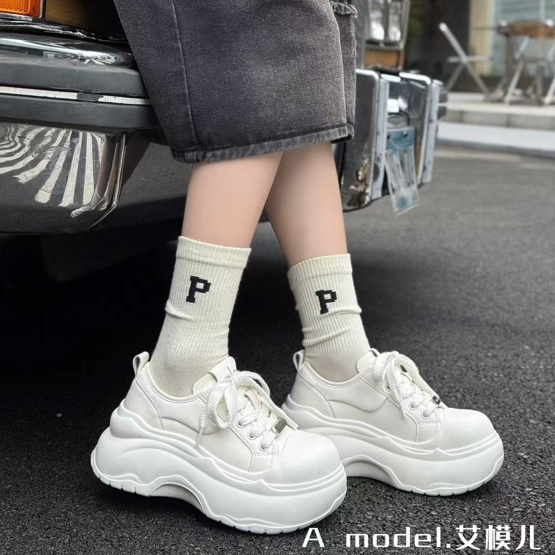 厚底休闲小白鞋2567-9