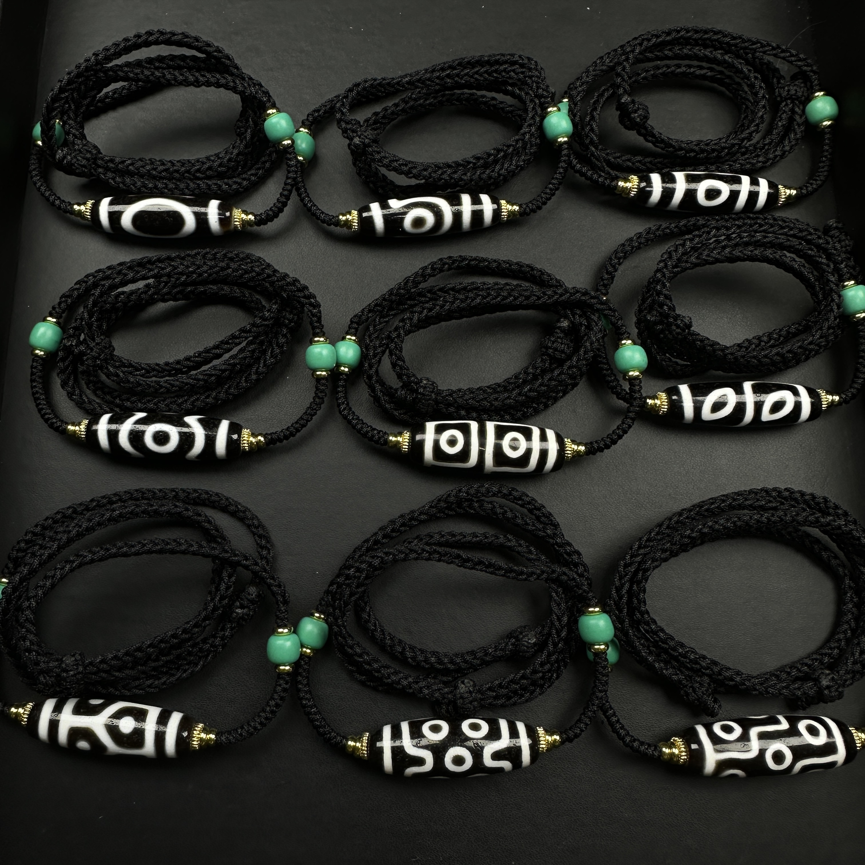 玖扬甄选-台湾 S级头货 黑白手工 一二三四六七九眼 百搭玛瑙项链