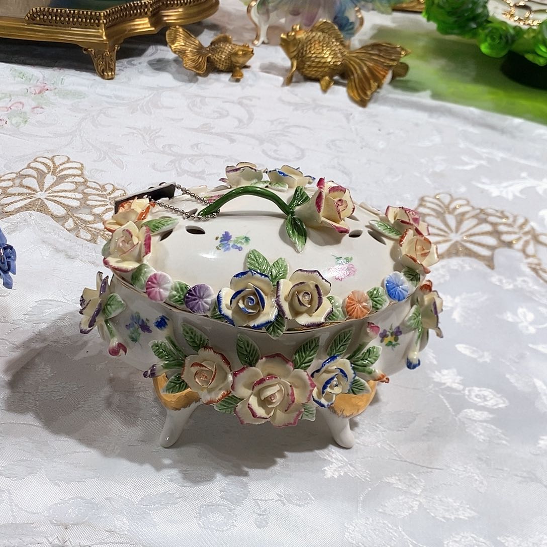 摆件0114福利出口高温瓷首饰盒果盒