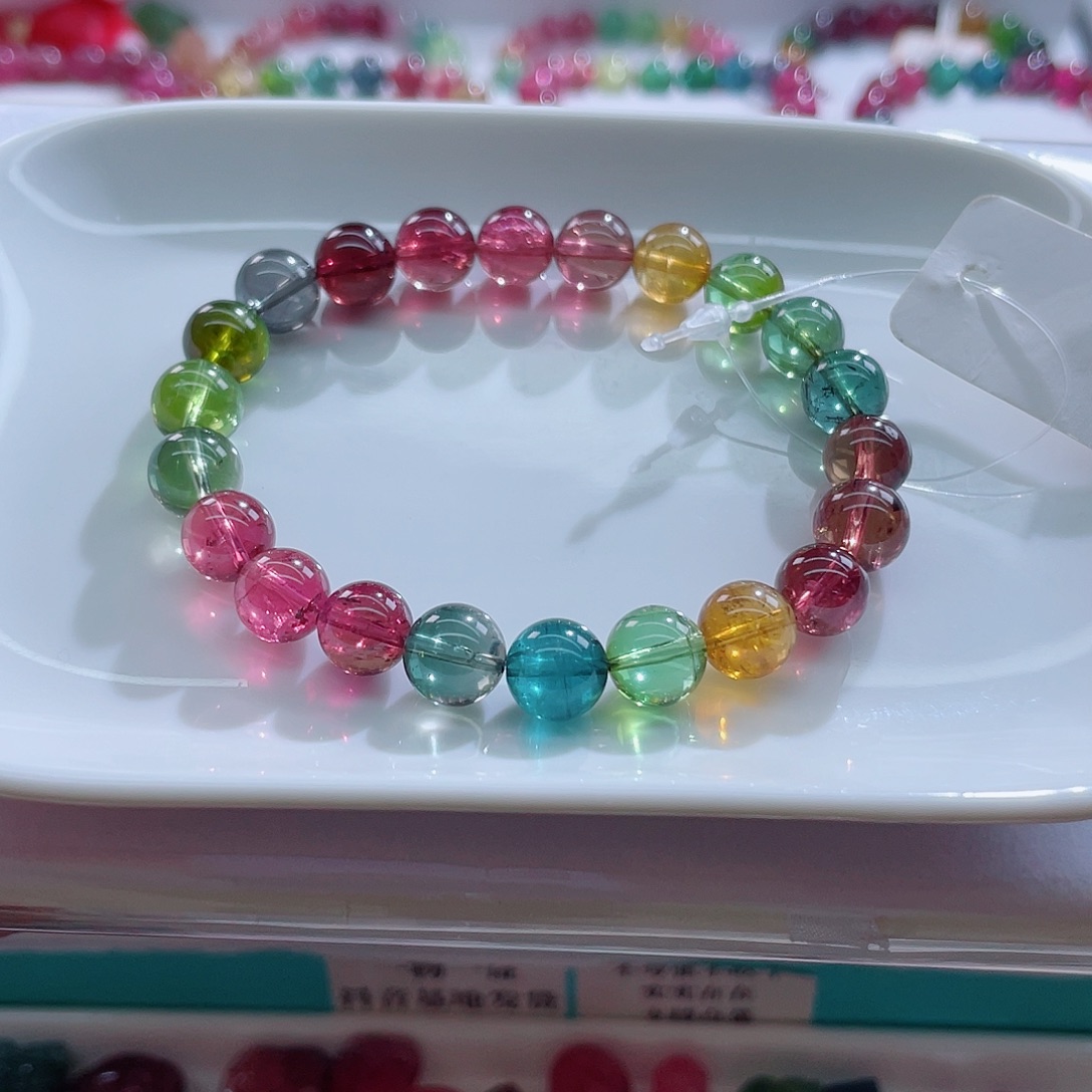 未镶嵌手链碧玺8.5mm左右