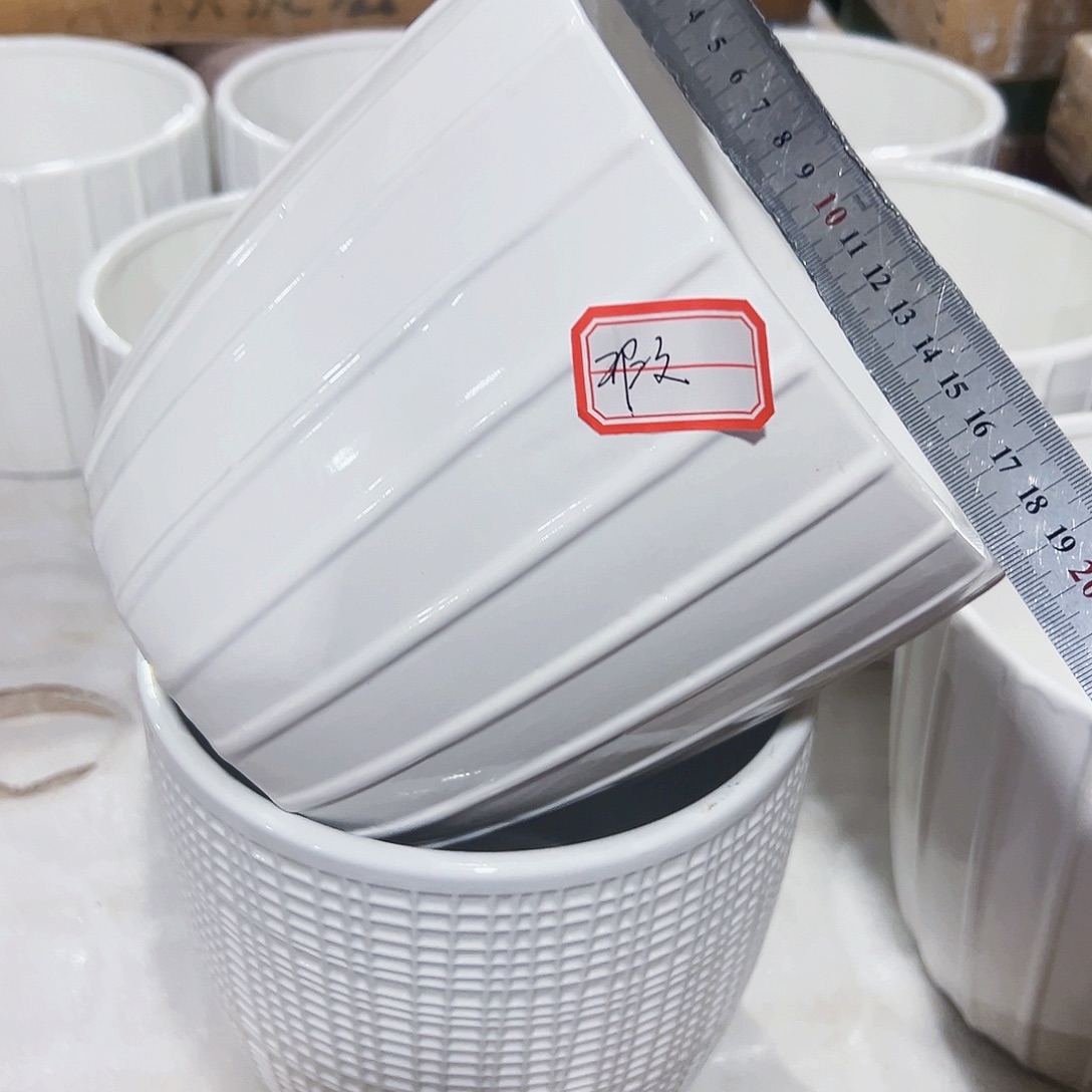 有孔外贸尾单陶瓷花盆凑单10米包邮