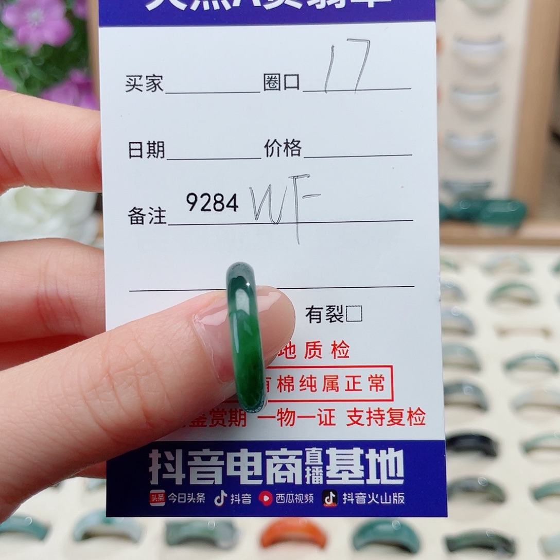 翡翠未镶嵌戒指WF9284