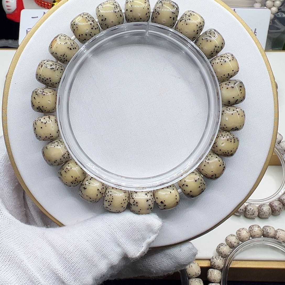 手串星月菩提骨瓷白10.5✖️9.5通体月朗星稀