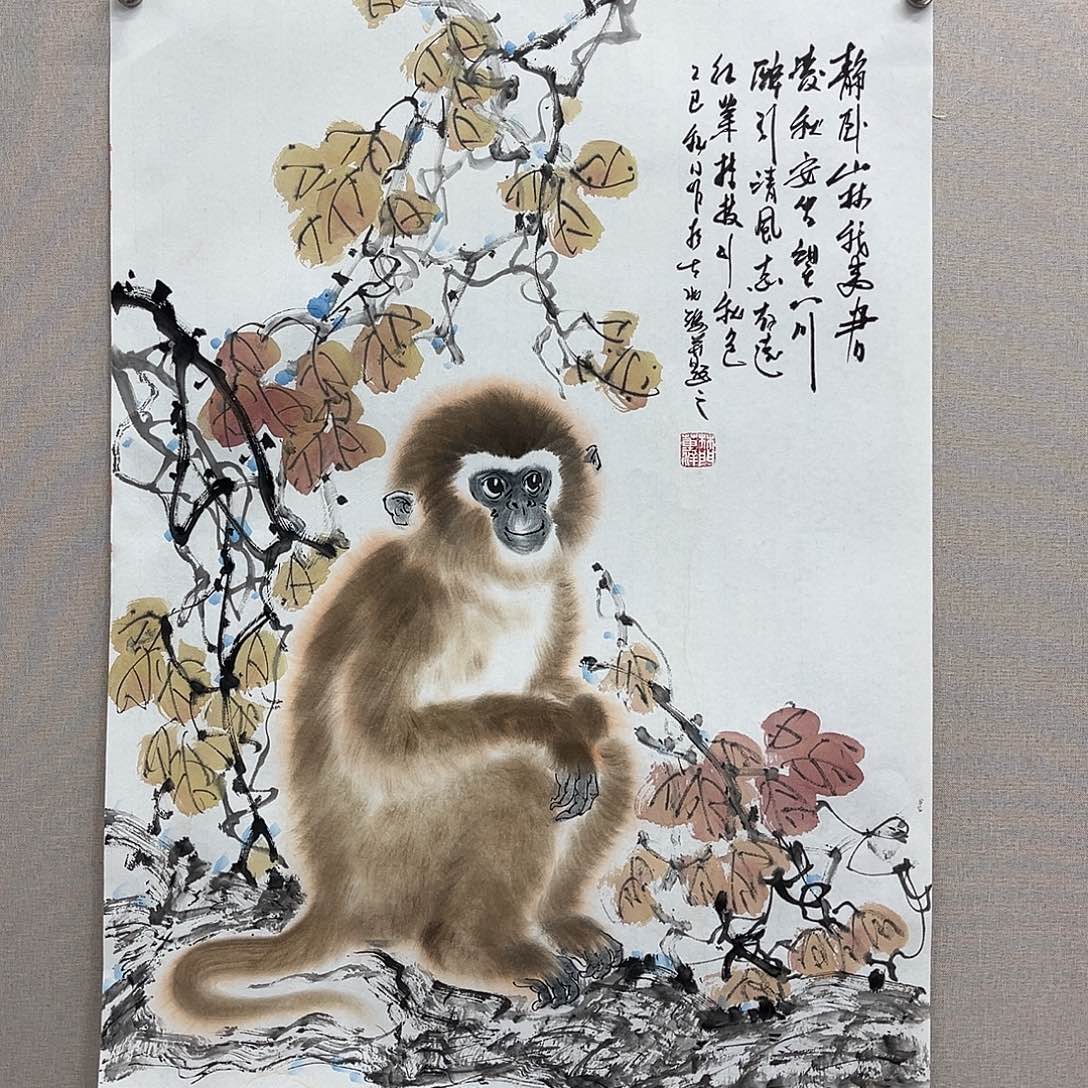 国画艺术家真人手绘