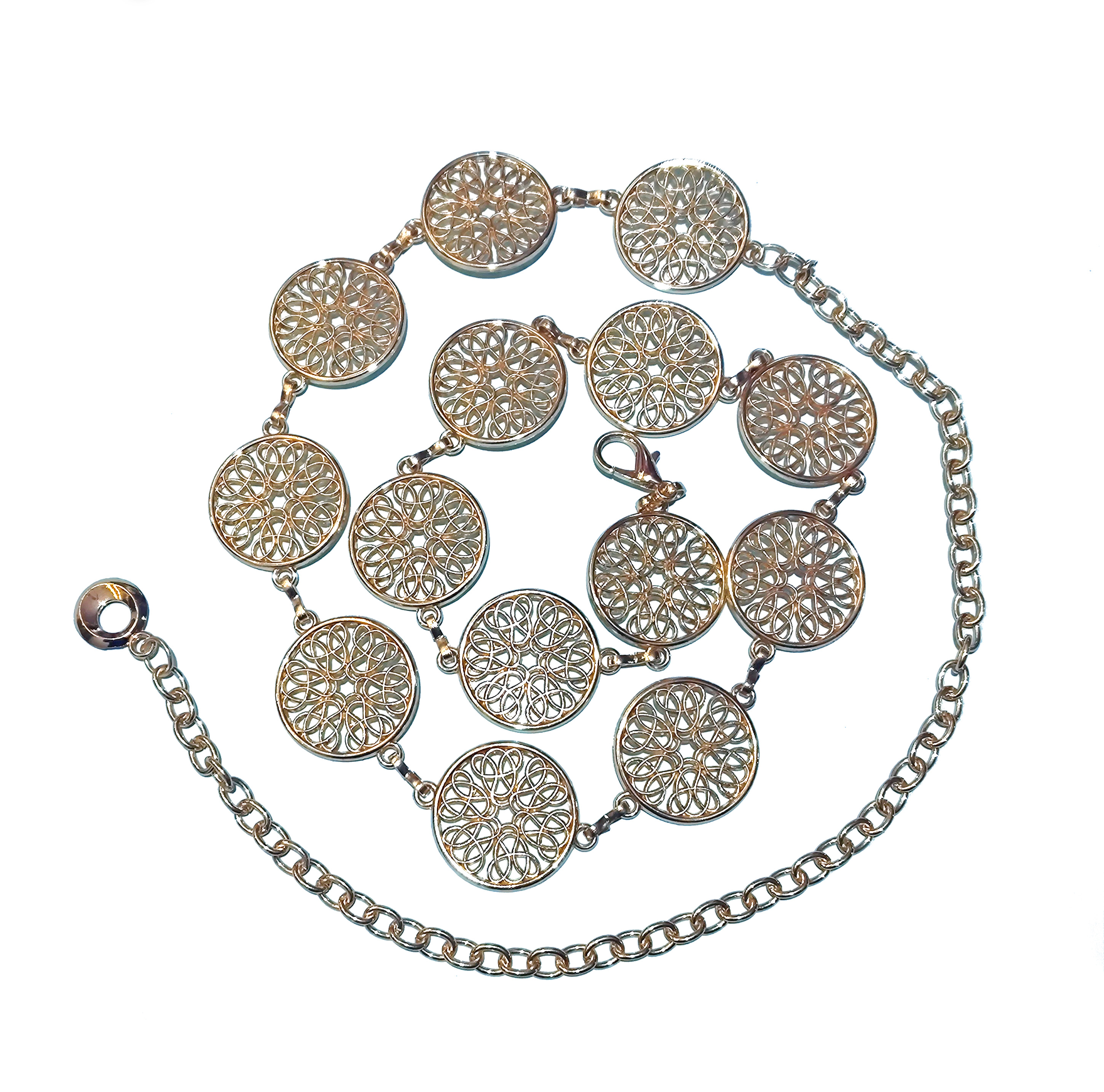 2025新款金属腰链镂空腰带