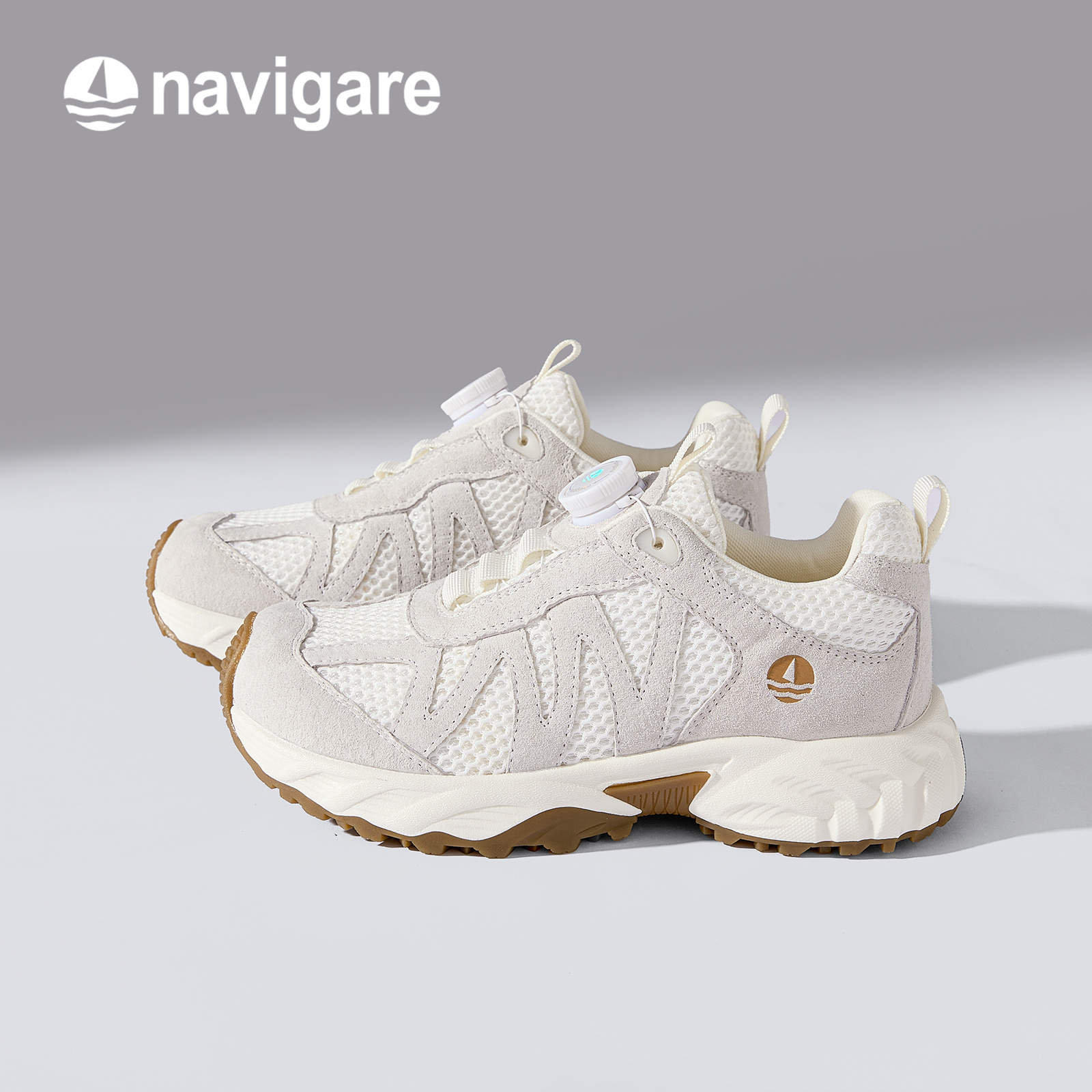 Navigare意大利小帆船女士防滑旋转纽扣耐磨运动休闲鞋子