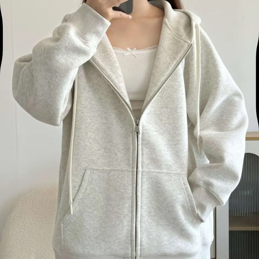 重克榜连帽3D女运动风卫衣百搭纯色甜辣千金风