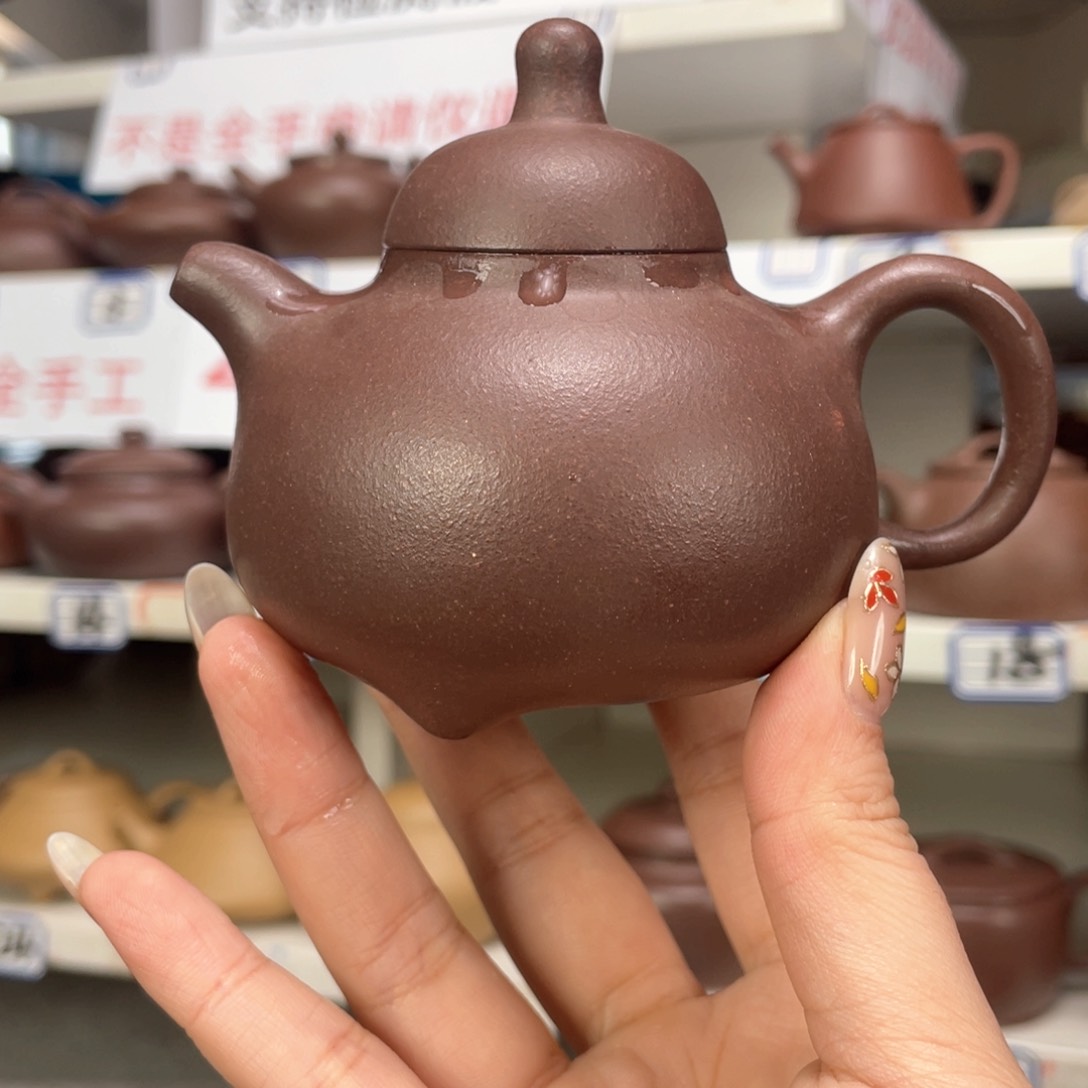 紫砂茶壶紫泥半手150毫升