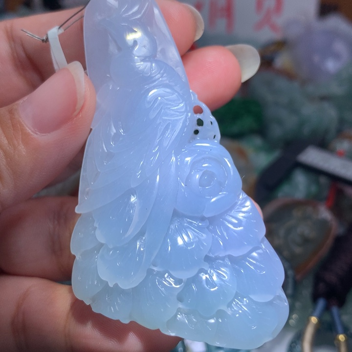 翡翠颈饰未镶嵌保真天然A货翡翠