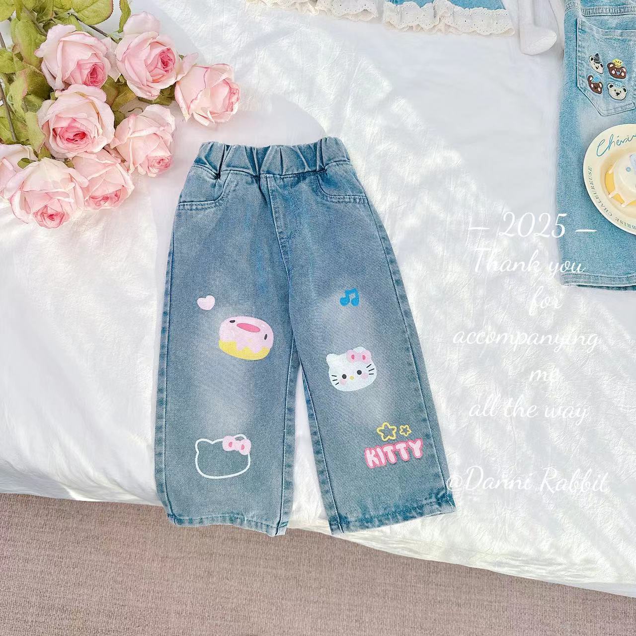 【Dannirabbit】*怒推+可爱趣味*新品女童卡通牛仔裤 D-G23
