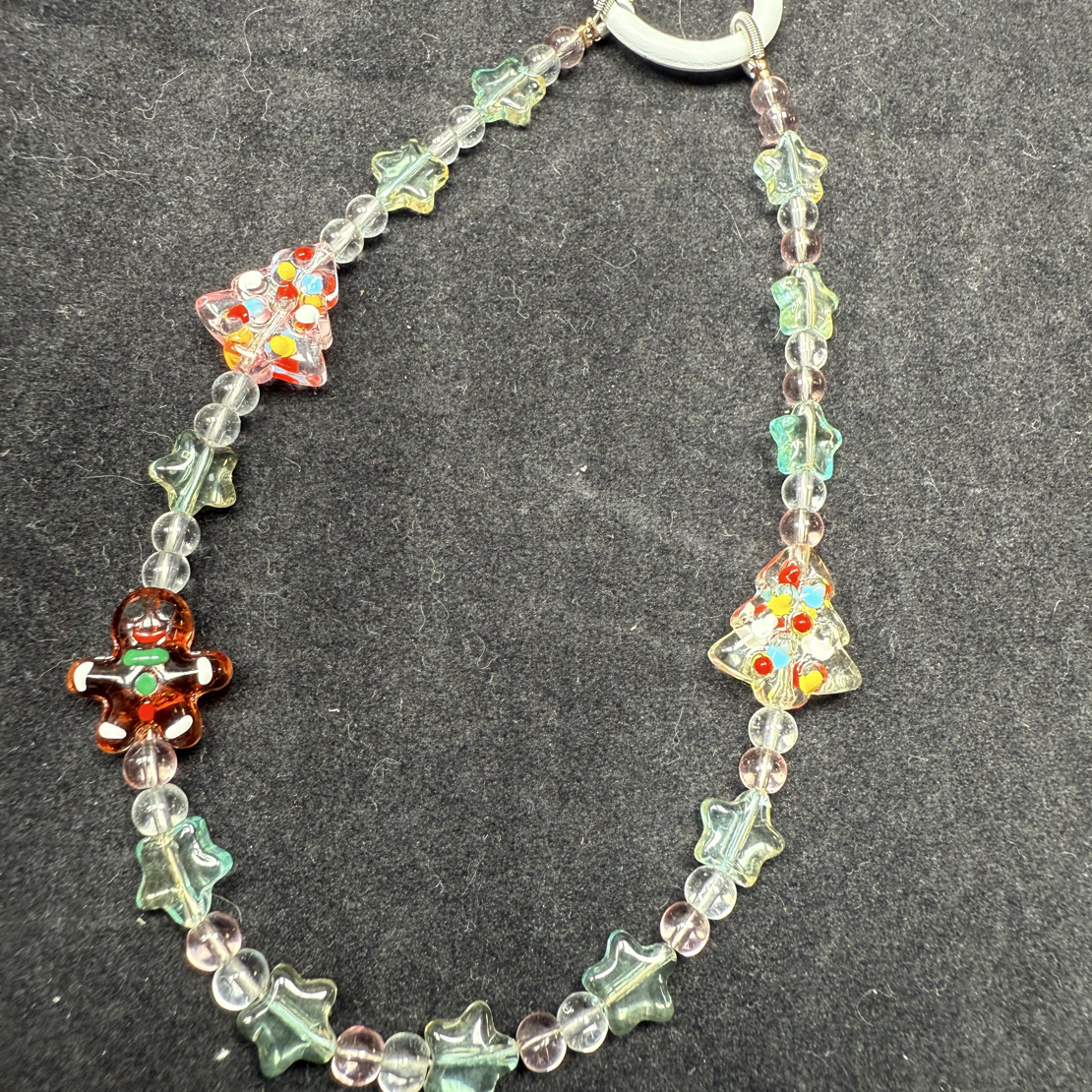 圣诞主题圣诞树姜饼人手机链