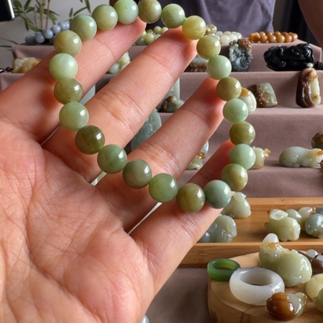 手链未镶嵌和田玉（糖玉）