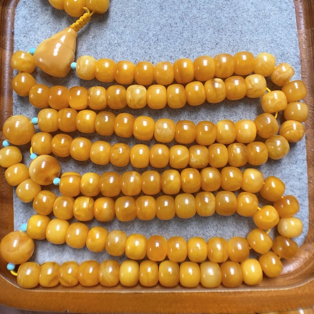 蜜蜡项链未镶嵌蜜蜡108