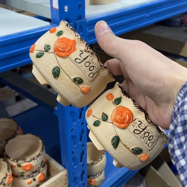 陶瓷花盆单场满9.9发10*7