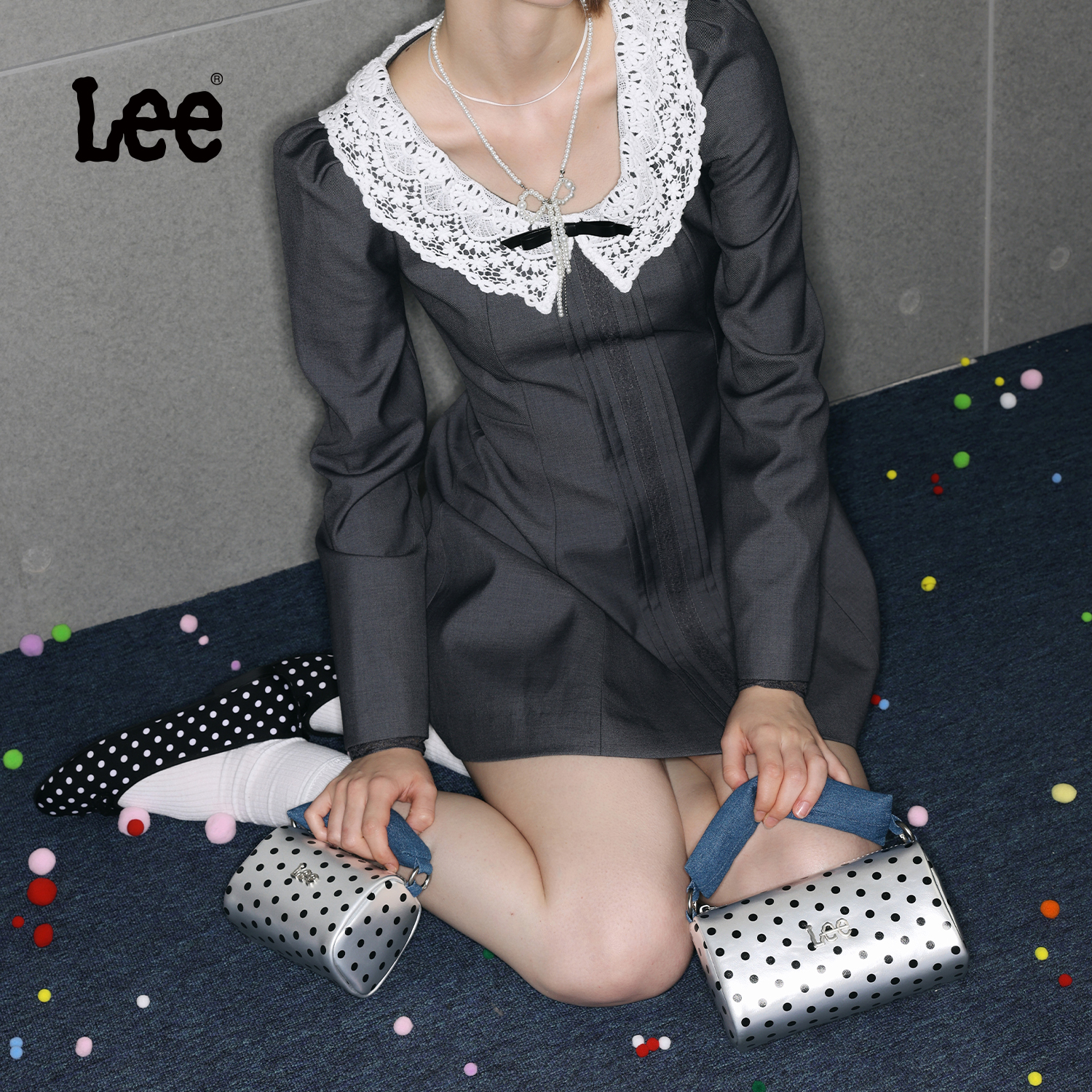 Lee【节日系列】25款波点馒头包手拿包零钱包手包肩包斜挎云朵