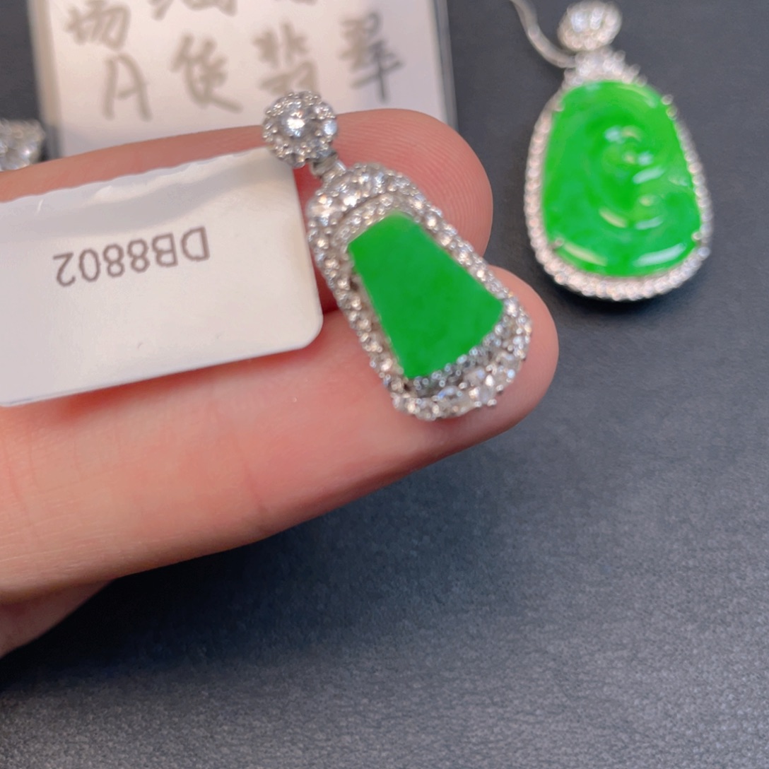 翡翠银S925镶嵌颈饰