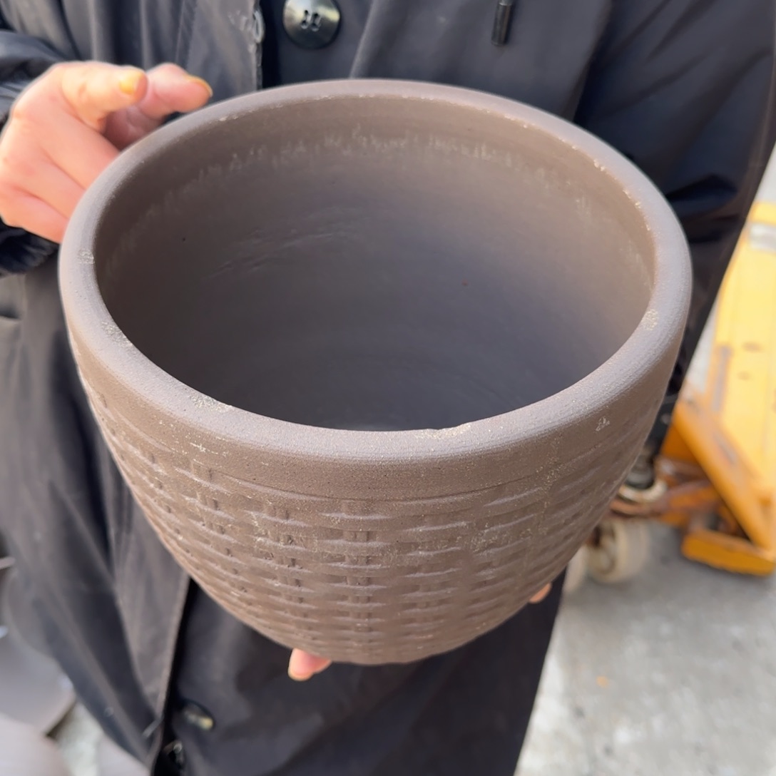 紫砂花盆口24高20宜兴紫砂瑕疵口硌皮