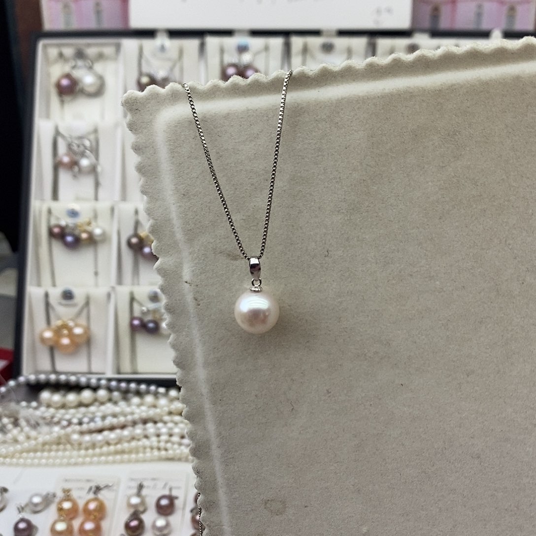 淡水珍珠吊坠(赠链)银S925镶嵌