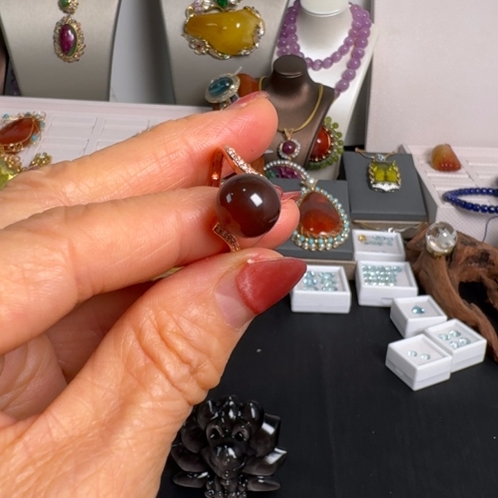 【闪购商品】琥珀戒指合金49uuiiiii