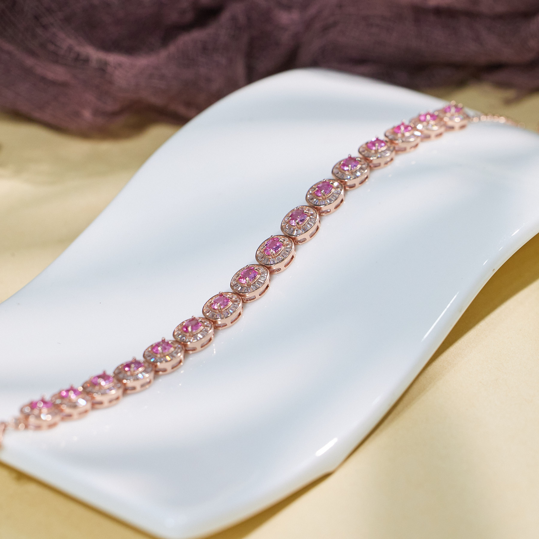 【玉峰珠宝丨安娜严选】彩蓝宝手链S925银【E8843】多样性发一