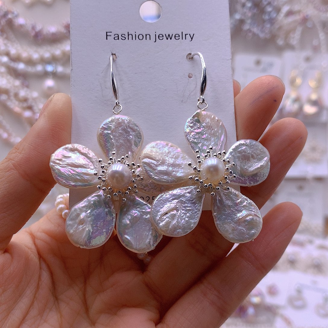 月***月耳饰淡水珍珠未镶嵌