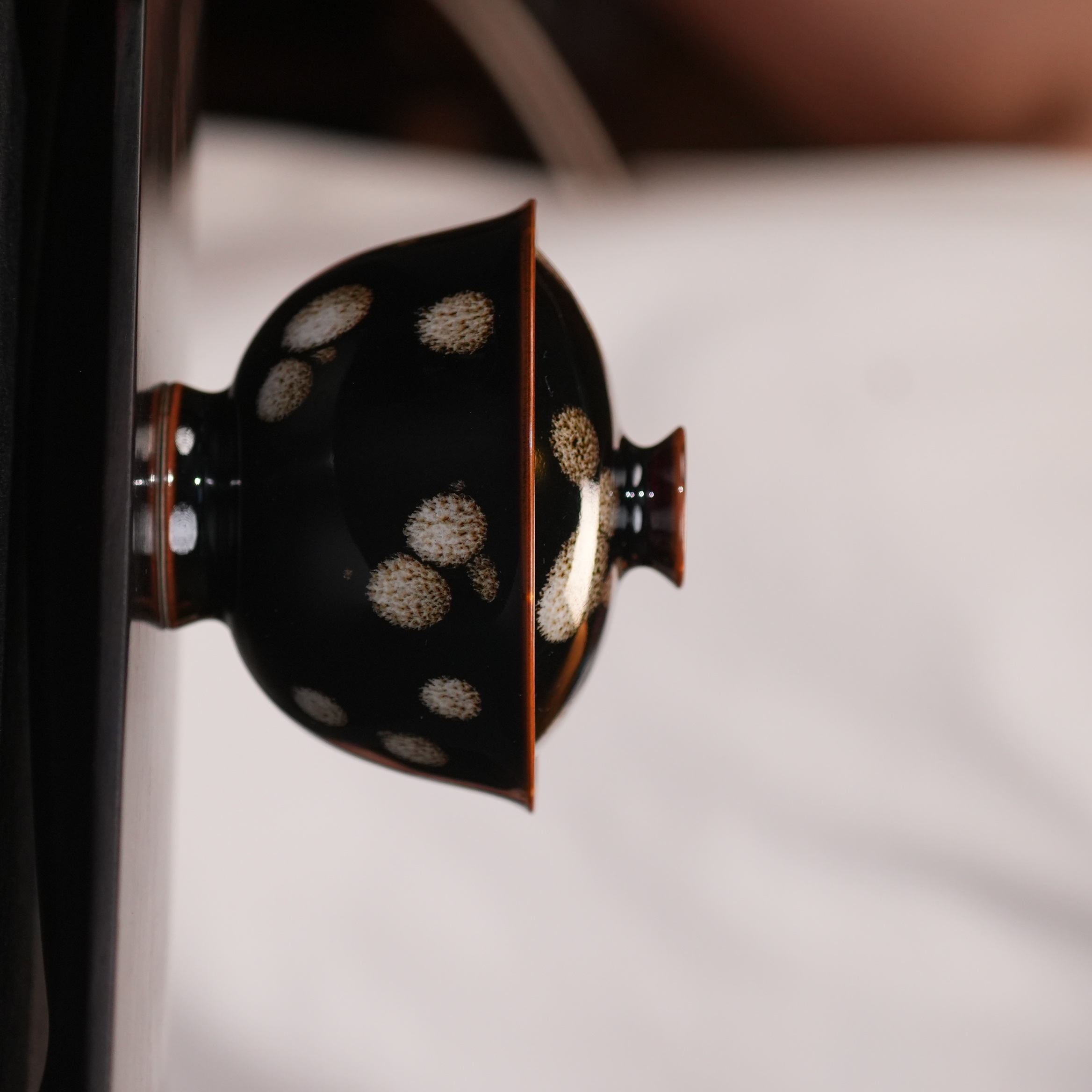 【曾平手作】景德镇陶瓷品茗杯主人杯茶具鹧鸪斑元宝二才盖碗