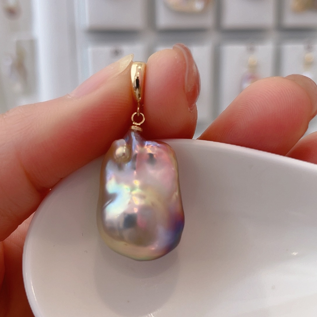 淡水珍珠颈饰银S925镶嵌